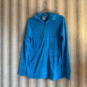Avalanche Womens Hoodie Size Large Blue Pullover Top Outdoor Casual
